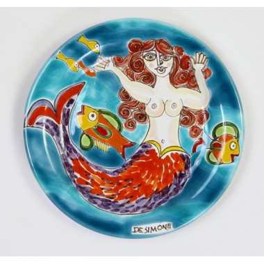 Circular Plate Mermaid DS 18 cm PT18DS-01 Circular Plate Mermaid DS 18 cm PT18DS-01